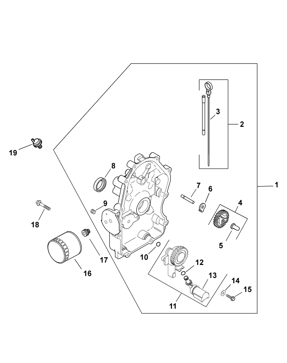 Kohler Efi Engine Oil Pan And Lubrication Diagram and Parts List for 46G 4X4-EFI-1I019G-Before-37AMD710 Cub Cadet Lawn Tractor Accessories